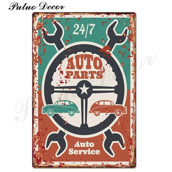 Garage Metal Sign Plaque Metal Vintage