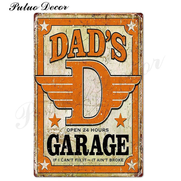 Garage Metal Sign Plaque Metal Vintage