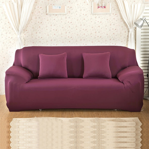 Elastic Sofa Cover Solid Color L shape Armchair