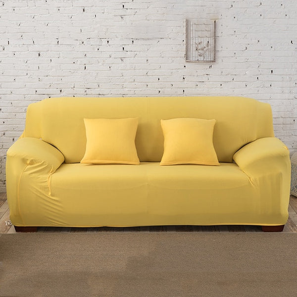 Elastic Sofa Cover Solid Color L shape Armchair