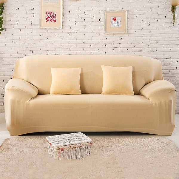 Elastic Sofa Cover Solid Color L shape Armchair