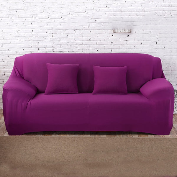 Elastic Sofa Cover Solid Color L shape Armchair