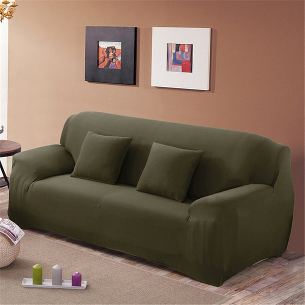 Elastic Sofa Cover Solid Color L shape Armchair