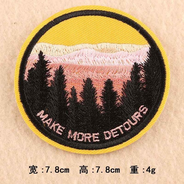 Journey Bus Outdoor Hiking Theme Clothes Patches