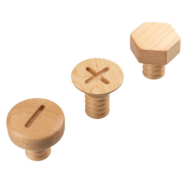 Creative Solid Wood Screw Hooks