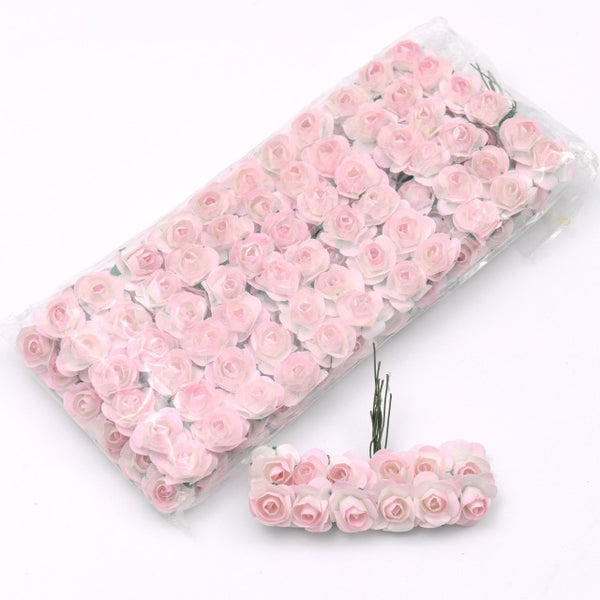 Mini Paper Rose Artificial Flowers 144PCS/lot 1.5cm