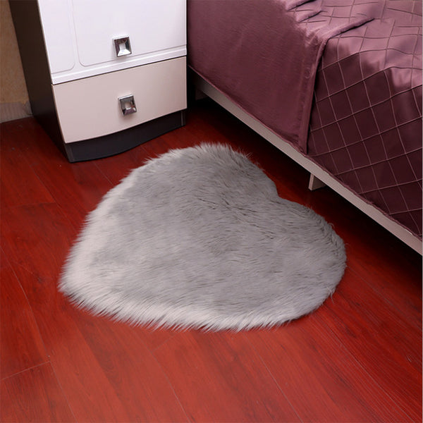 Heart-Shaped Long Hair Fluffy Rug And Tapetes Carpet