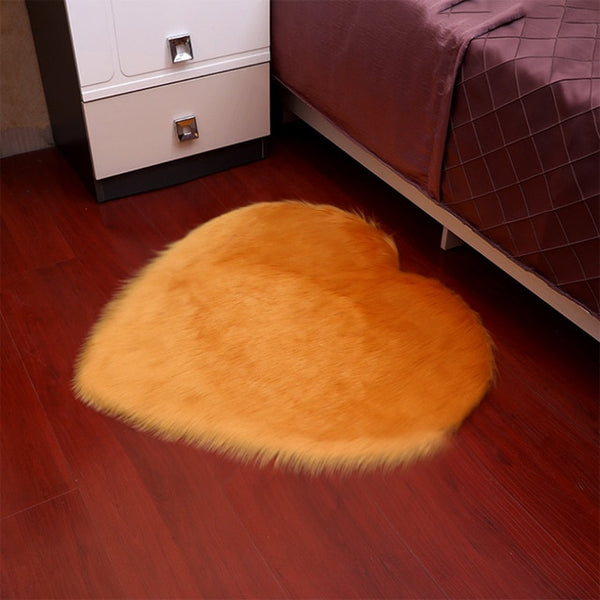 Heart-Shaped Long Hair Fluffy Rug And Tapetes Carpet