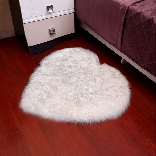 Heart-Shaped Long Hair Fluffy Rug And Tapetes Carpet