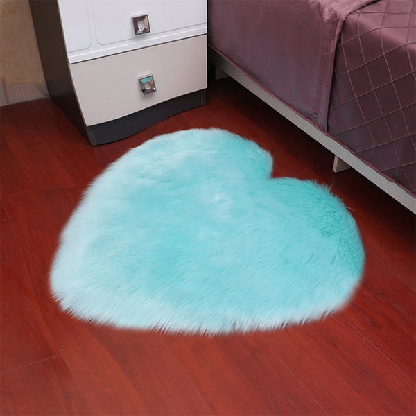 Heart-Shaped Long Hair Fluffy Rug And Tapetes Carpet