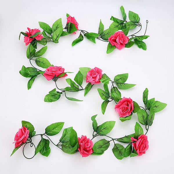 Artificial Silk Rose Flower 2.4m/7.8ft