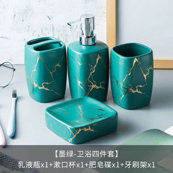 Gold Ceramic Bathroom Sets