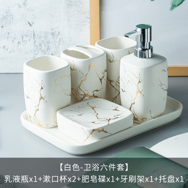 Gold Ceramic Bathroom Sets