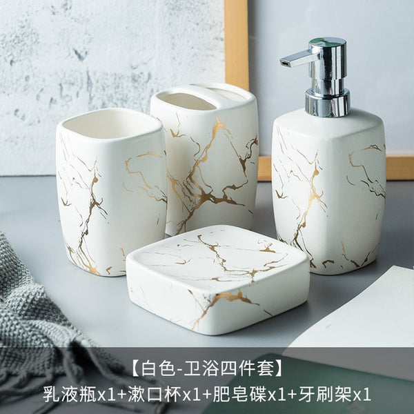 Gold Ceramic Bathroom Sets