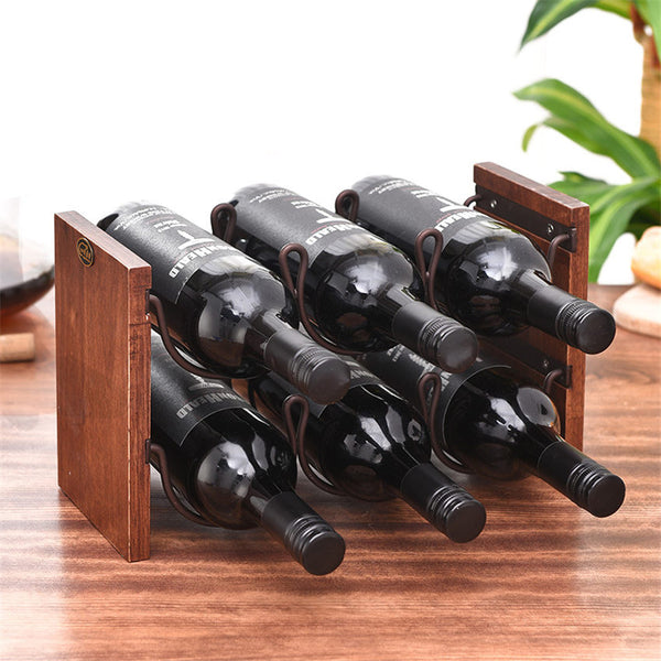 Solid Wood Double Layer Red Wine 10pcs