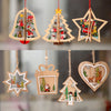 Christmas Ornament Wooden Hanging Pendants Star