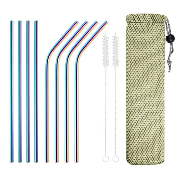 Reusable Drinking Straw High Quality 8Pcs