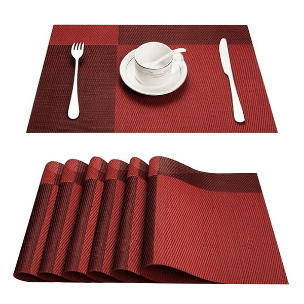 Bamboo Plastic Placemats 4 PVC