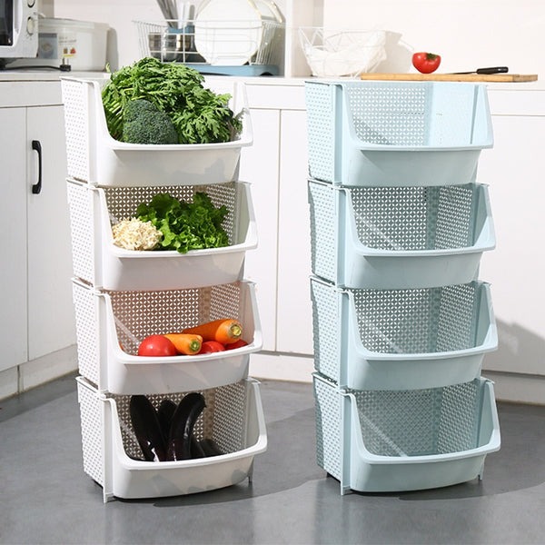 Kitchen Storage Basket Plastic Multi-Functional