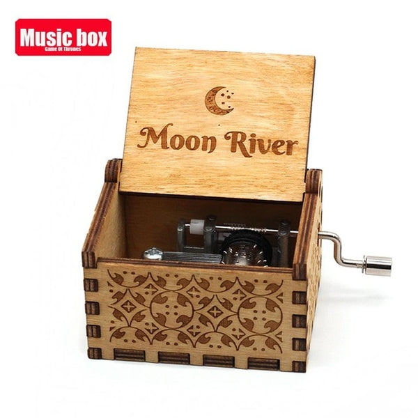 Wooden Hand Crank Music Box - Queen