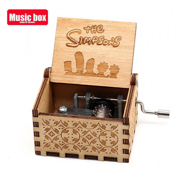 Wooden Hand Crank Music Box - Queen