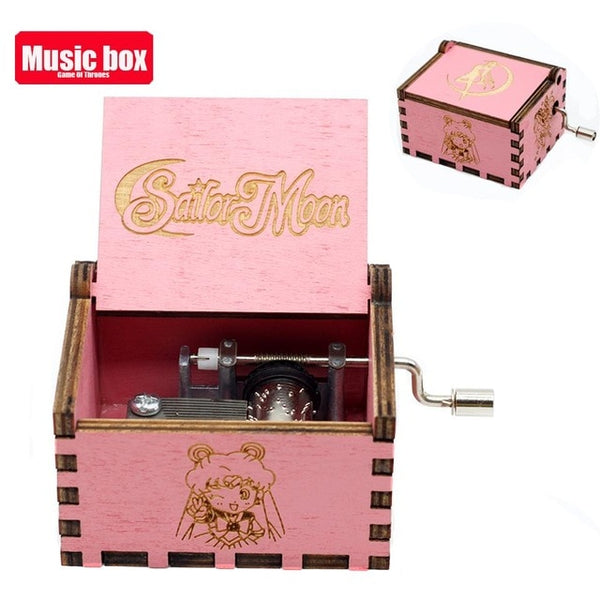 Wooden Hand Crank Music Box - Queen