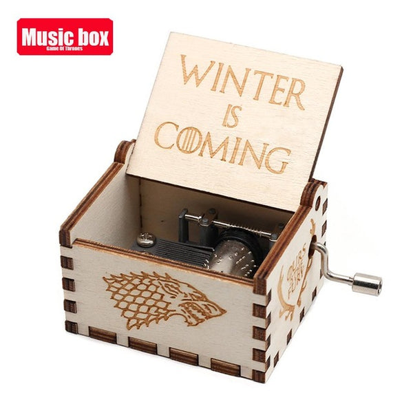 Wooden Hand Crank Music Box - Queen