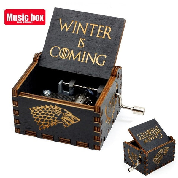 Wooden Hand Crank Music Box - Queen