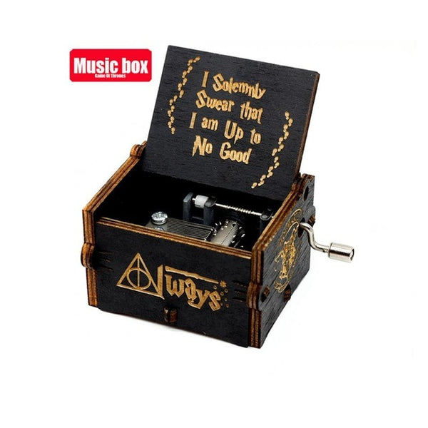 Wooden Hand Crank Music Box - Queen