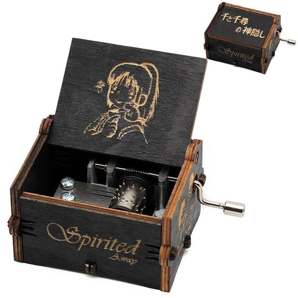 Wooden Hand Crank Music Box - Queen