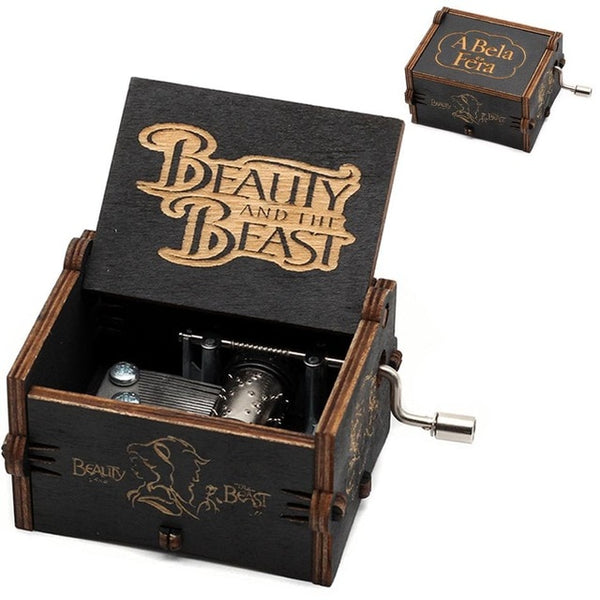 Wooden Hand Crank Music Box - Queen