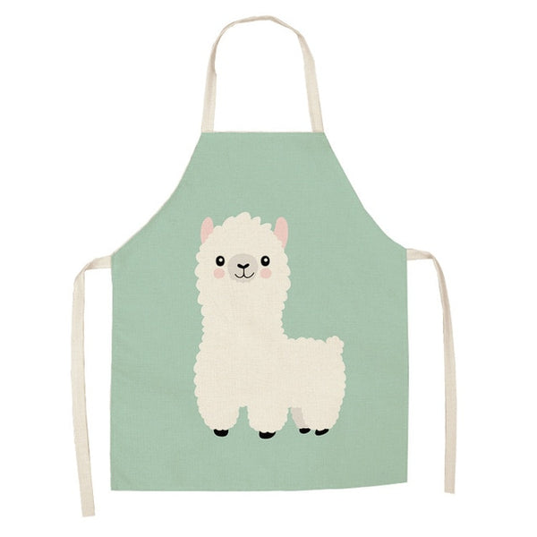 Cute Alpaca Women Men Kitchen Aprons