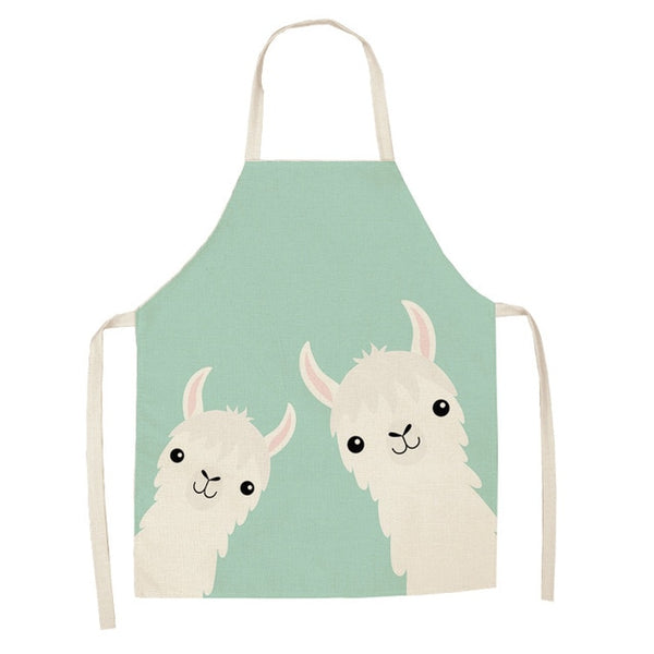 Cute Alpaca Women Men Kitchen Aprons