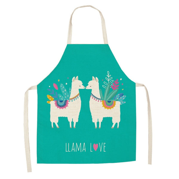 Cute Alpaca Women Men Kitchen Aprons