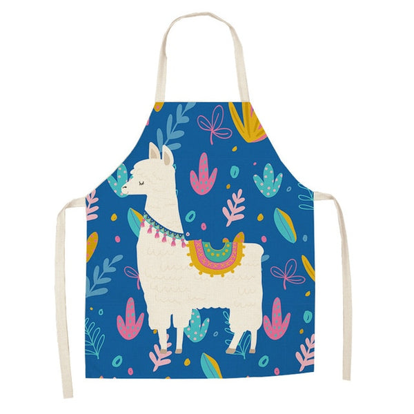 Cute Alpaca Women Men Kitchen Aprons