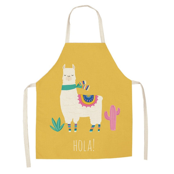 Cute Alpaca Women Men Kitchen Aprons