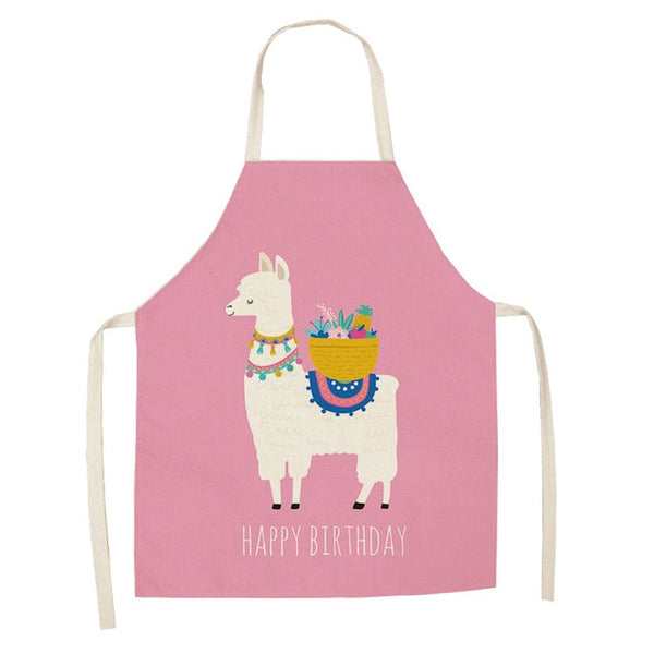 Cute Alpaca Women Men Kitchen Aprons