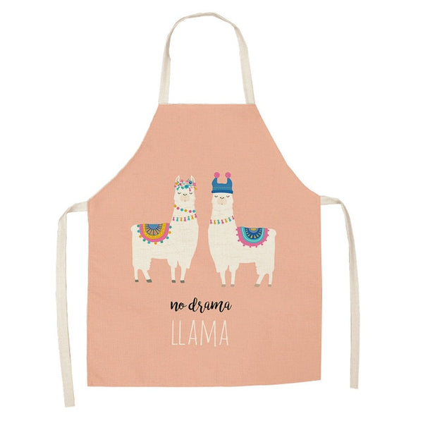 Cute Alpaca Women Men Kitchen Aprons