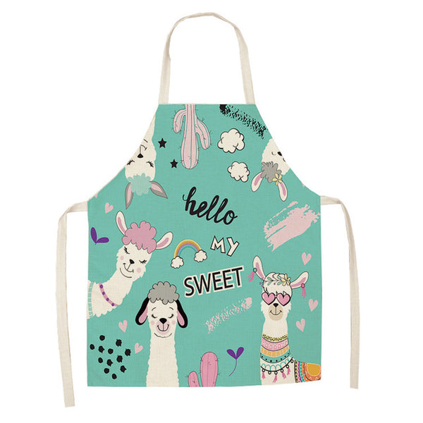 Cute Alpaca Women Men Kitchen Aprons