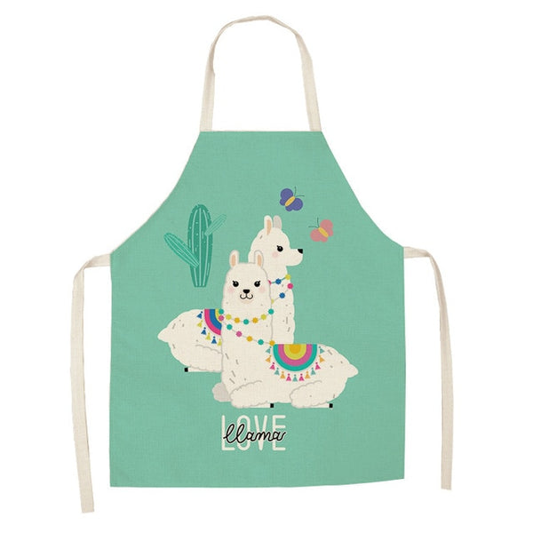 Cute Alpaca Women Men Kitchen Aprons