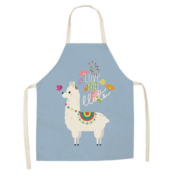 Cute Alpaca Women Men Kitchen Aprons