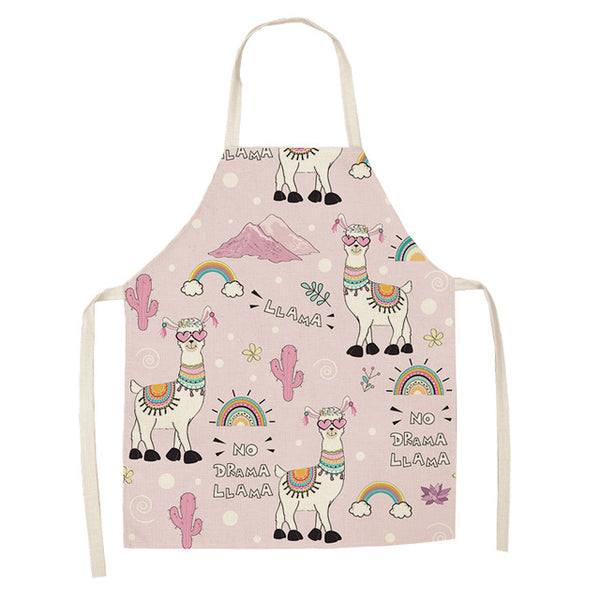 Cute Alpaca Women Men Kitchen Aprons