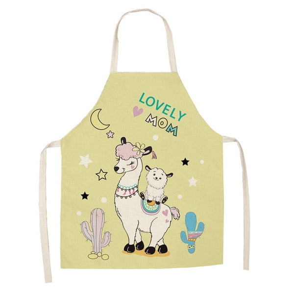 Cute Alpaca Women Men Kitchen Aprons