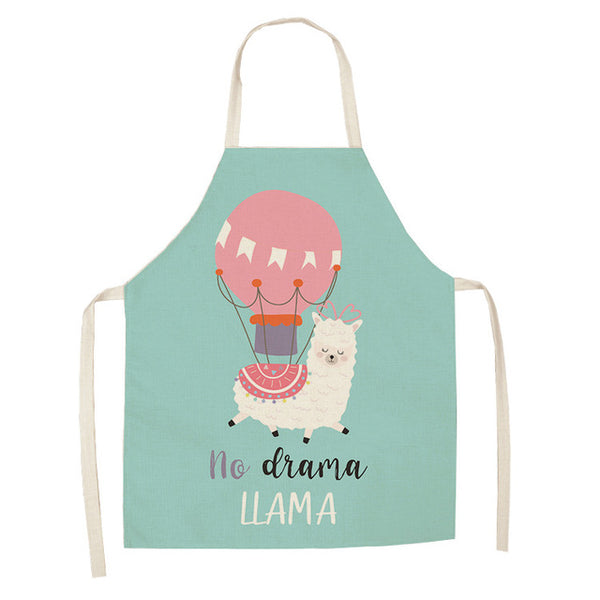 Cute Alpaca Women Men Kitchen Aprons