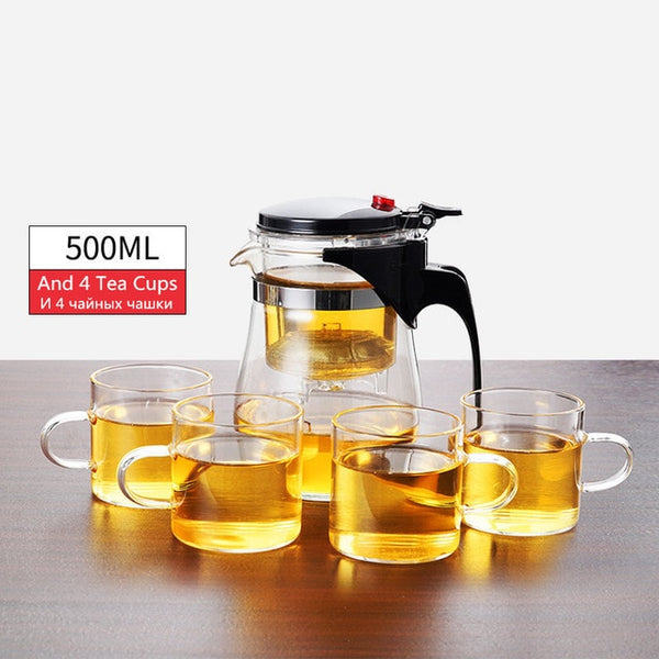 Heat Resistant Glass Tea Infuser Tea Pot