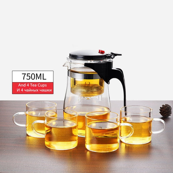 Heat Resistant Glass Tea Infuser Tea Pot