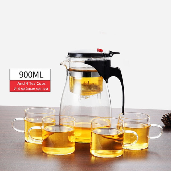 Heat Resistant Glass Tea Infuser Tea Pot