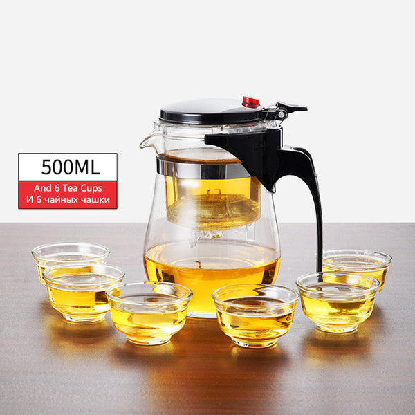 Heat Resistant Glass Tea Infuser Tea Pot