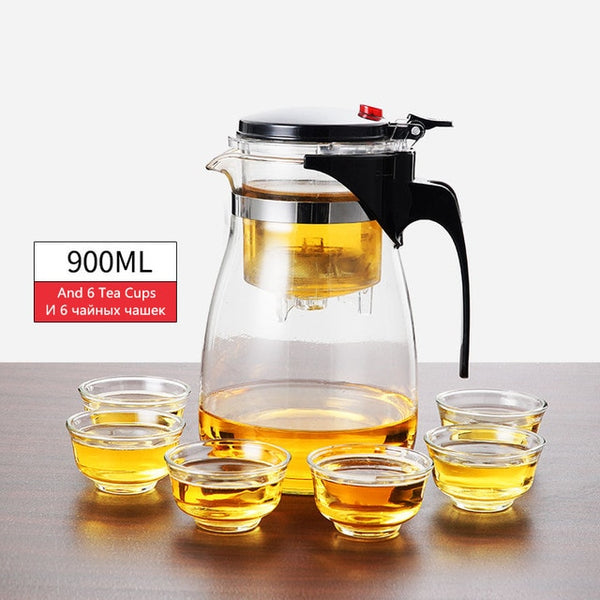 Heat Resistant Glass Tea Infuser Tea Pot