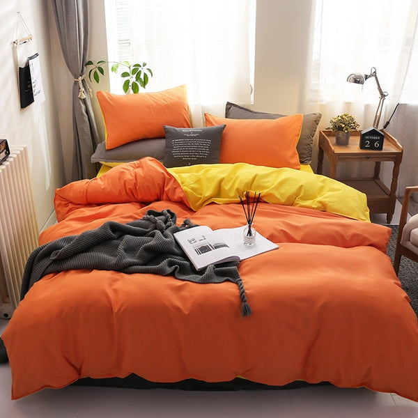 Double Patchwork Solid Duvet Covers